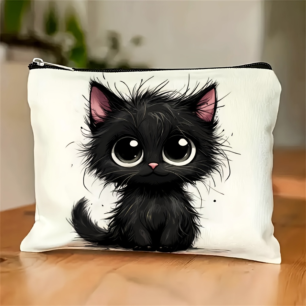 Travel Accessories Jewelry - A Cute cat print cosmetic bag