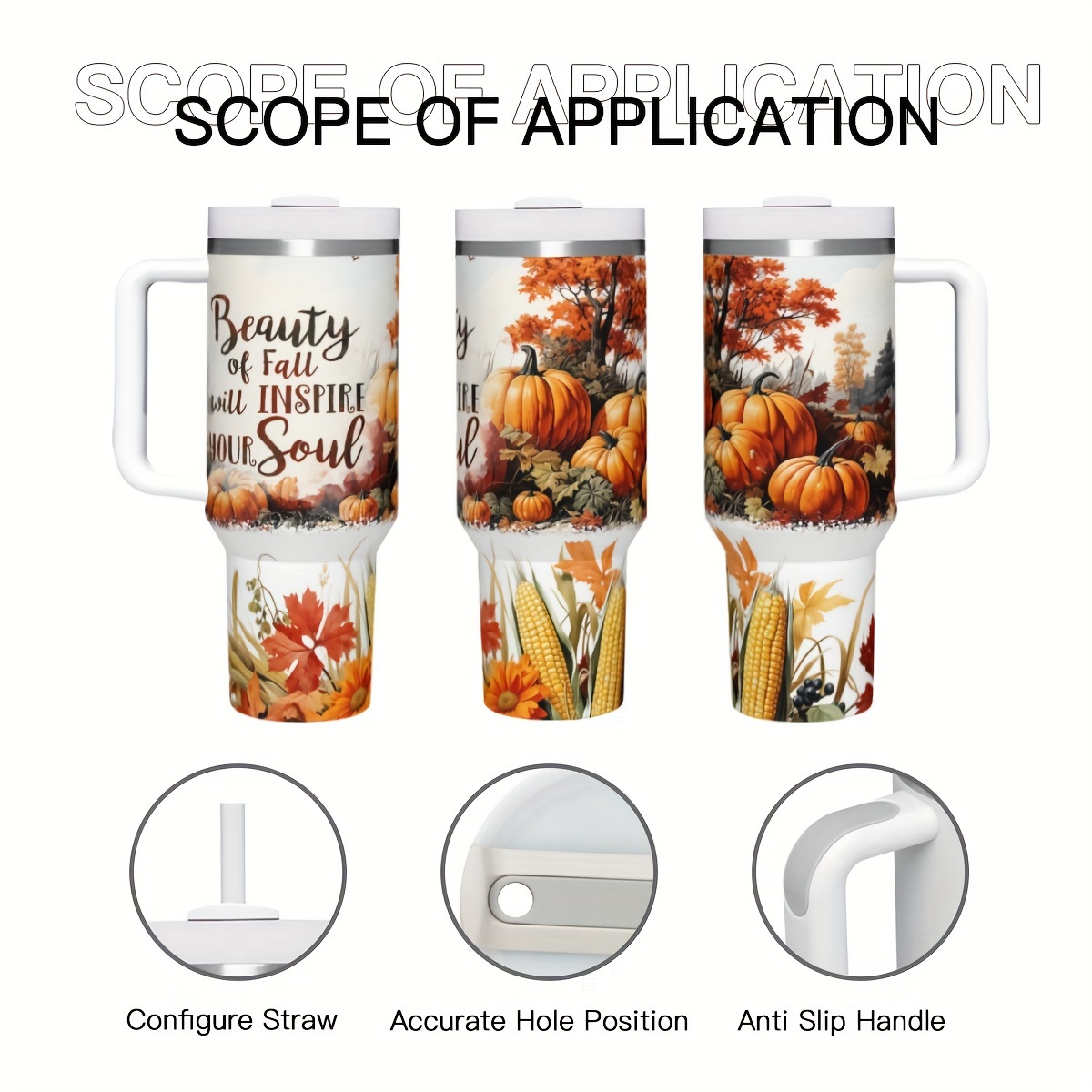 1pc 40oz Autumn Pumpkins Insul - Travel Accessories Ideas review and price