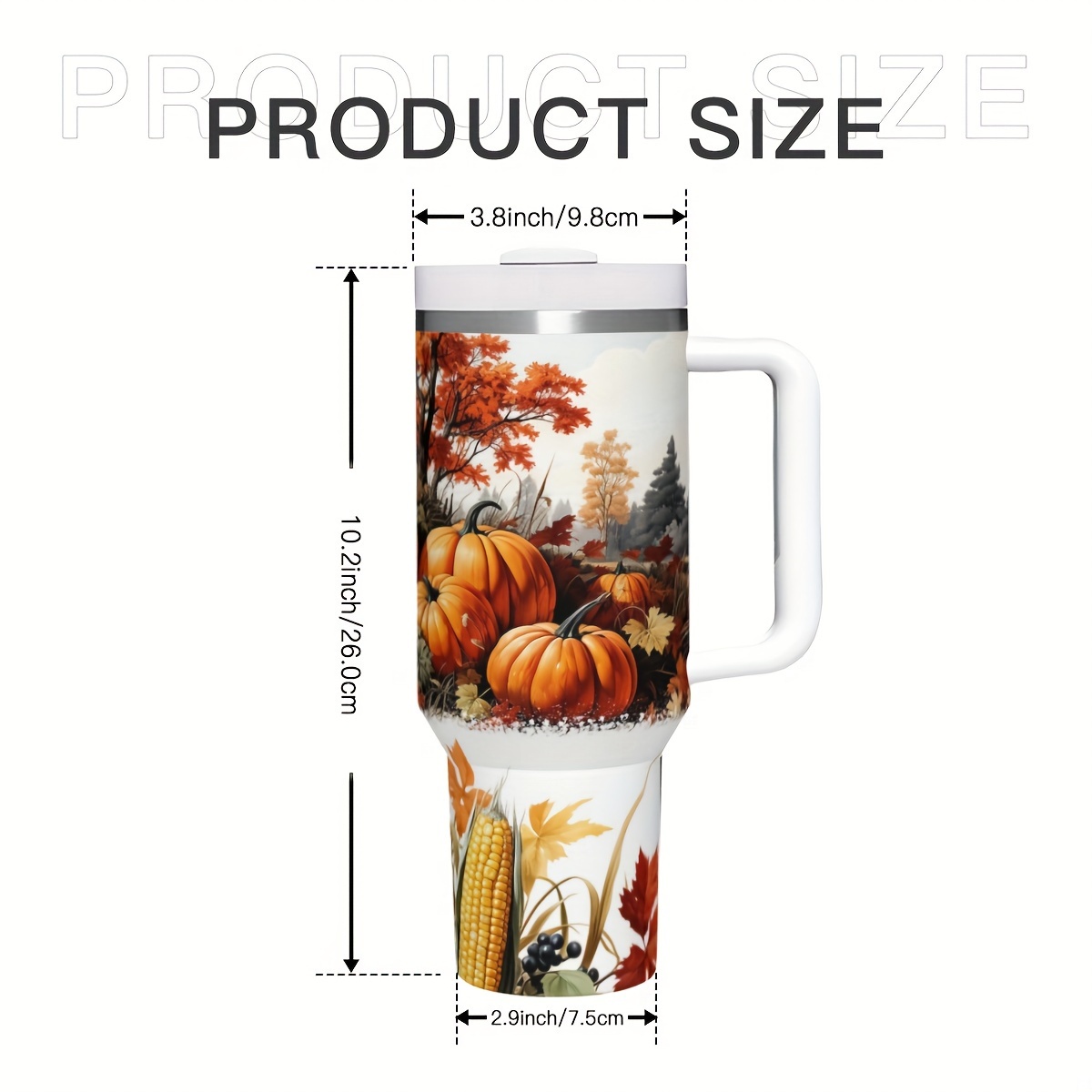 1pc 40oz Autumn Pumpkins Insul - Travel Accessories Ideas review and price