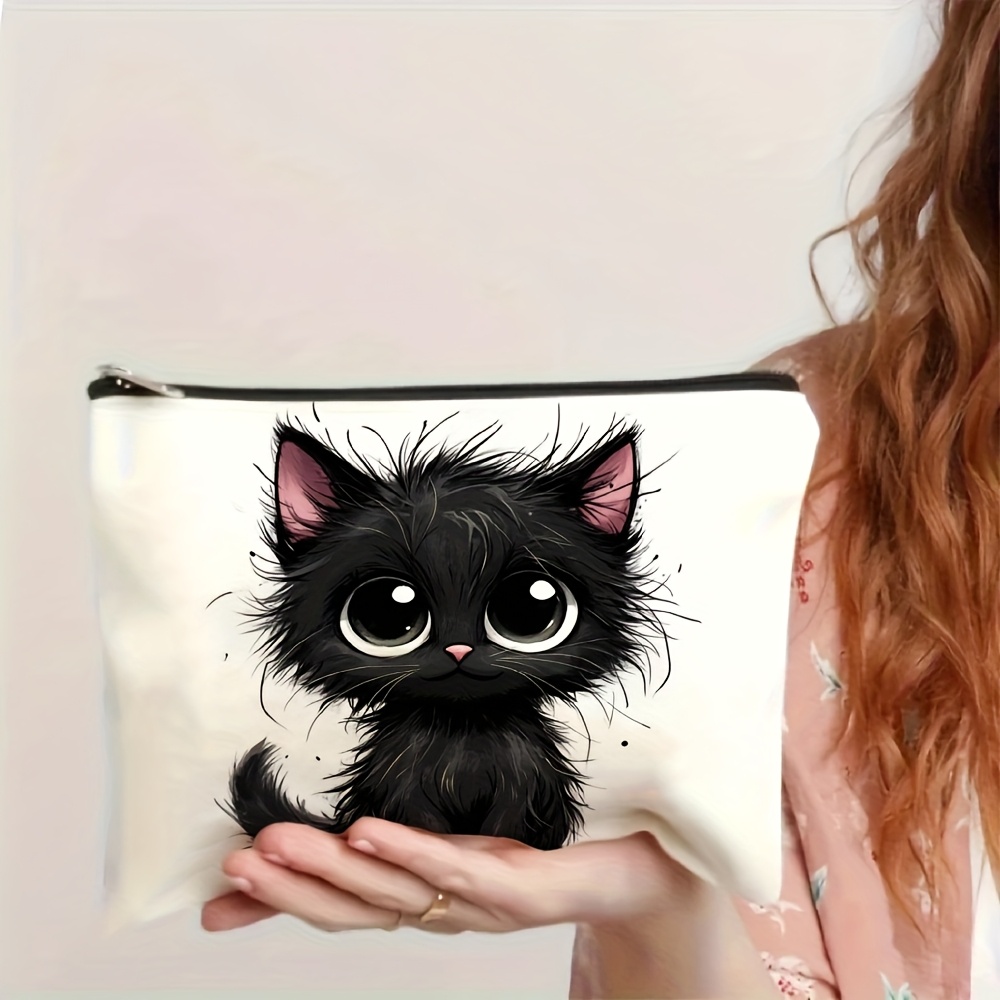 A Cute cat print cosmetic bag  - Travel Accessories Jewelry review and price