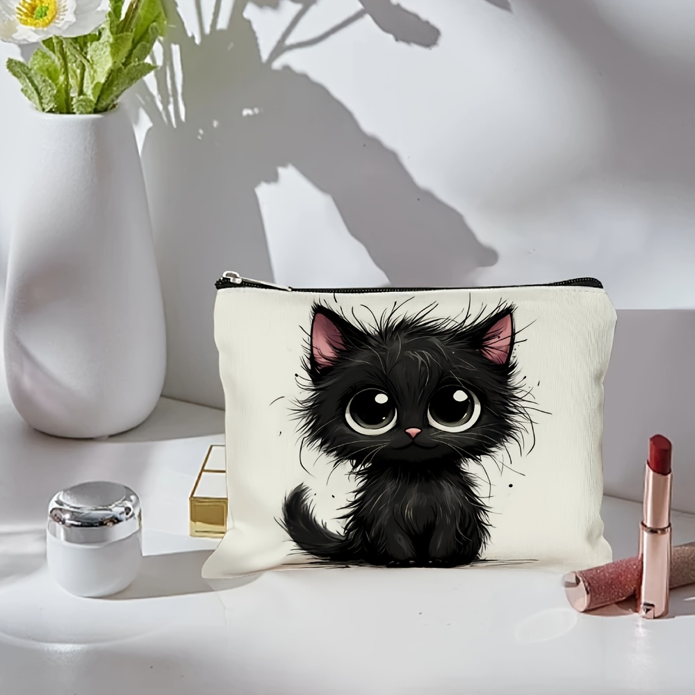 A Cute cat print cosmetic bag  - Travel Accessories Jewelry review and price