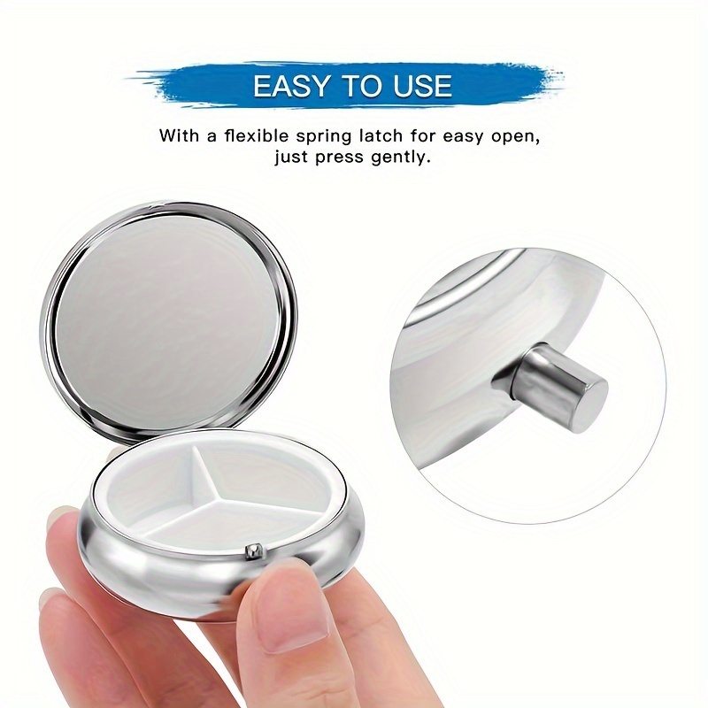 1pc flat portable round metal  - Travel Accessories As Gifts review and price