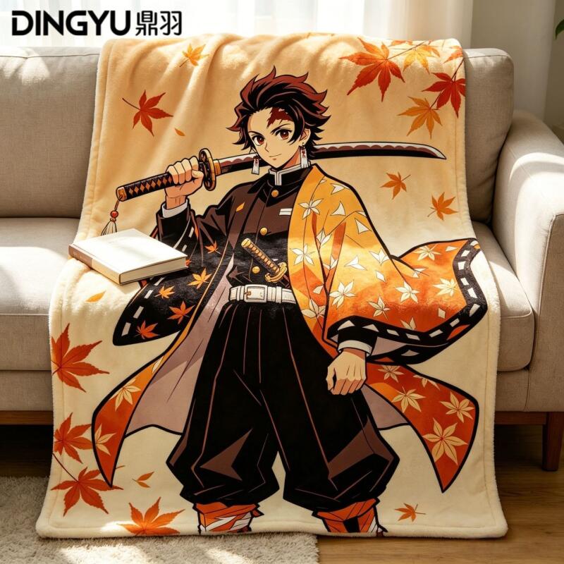Anime Demon Slayer Flannel Bla - Travel Accessories As Gifts review and price