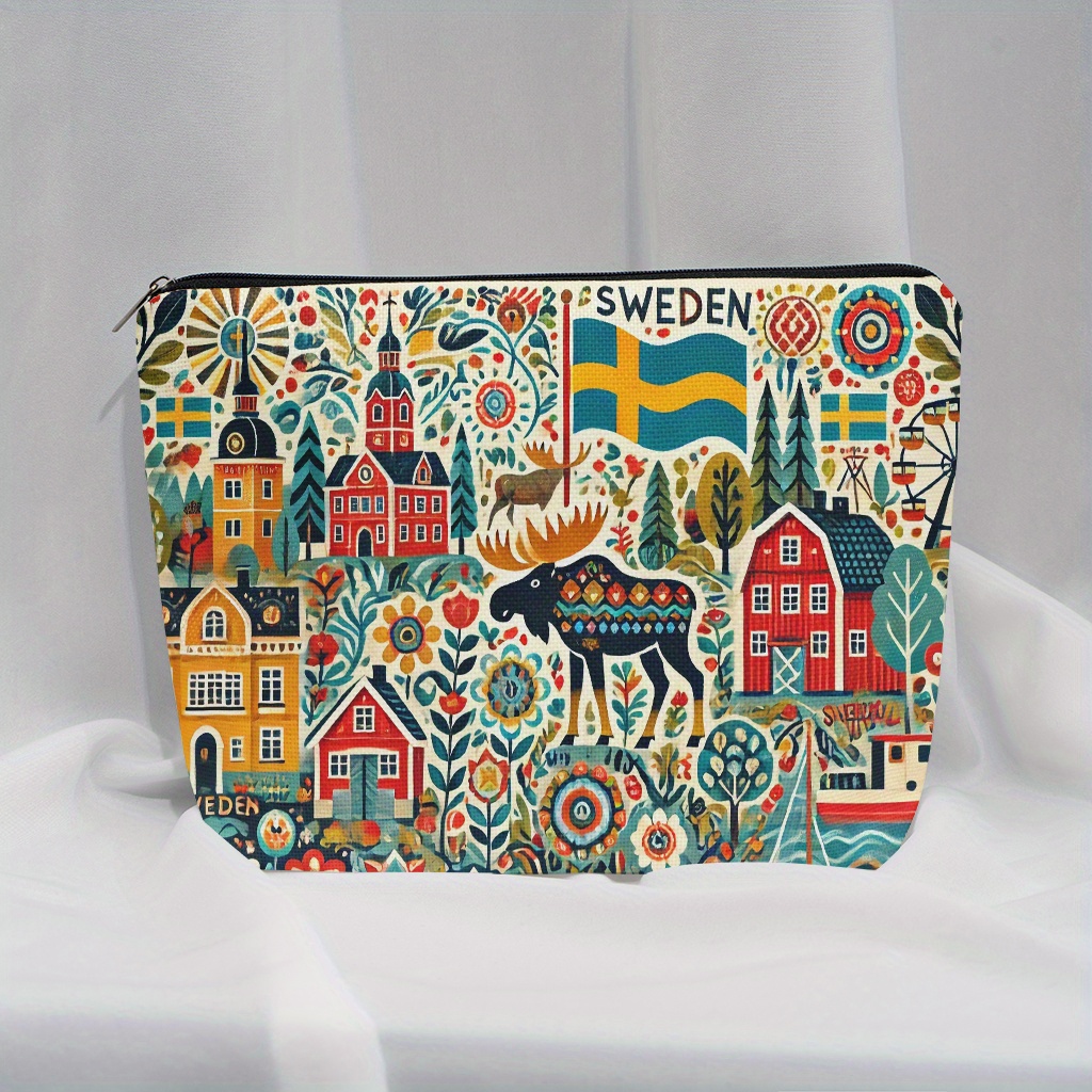 A Sweden themed makeup bag - w - Travel Accessories Jewelry review and price